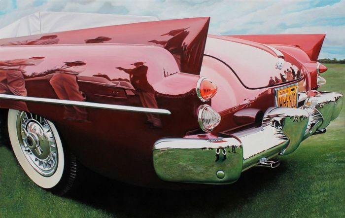 Photorealistic antique classic cars by Cheryl Kelley