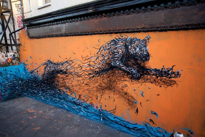 3D graffiti street art by DALeast