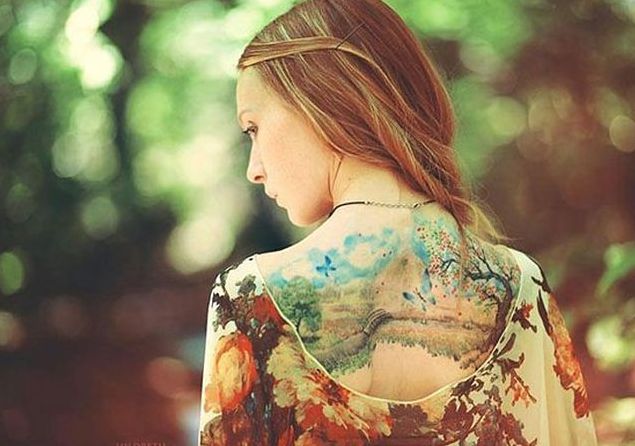 watercolor tattoo