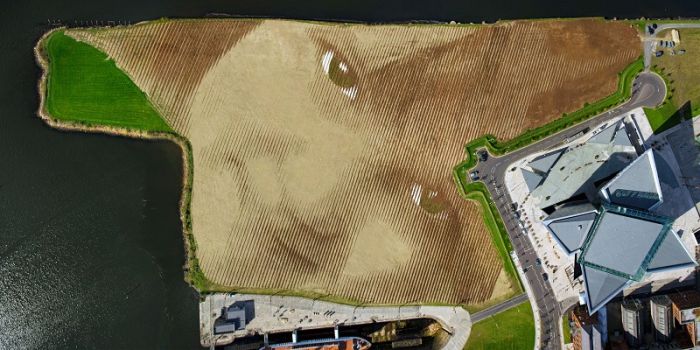 Giant portrait by Jorge Rodriguez Gerada