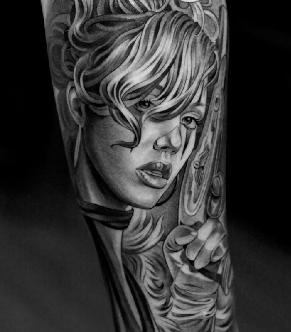 Black and Gray tattoos by Jun Cha