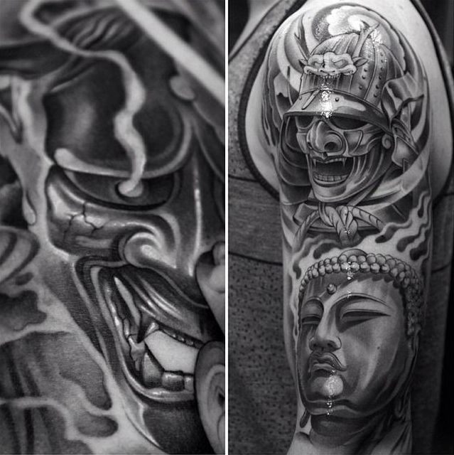 Black and Gray tattoos by Jun Cha