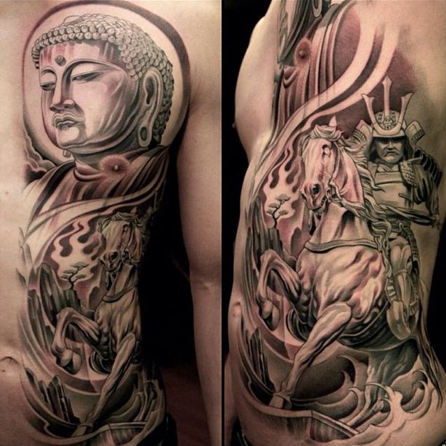 Black and Gray tattoos by Jun Cha