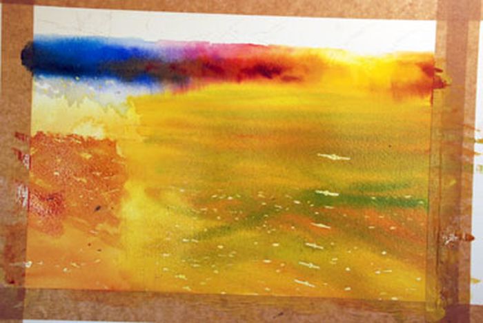 Watercolour landscape painting by Joe Francis Dowden