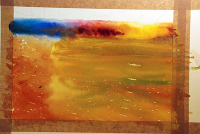 Watercolour landscape painting by Joe Francis Dowden