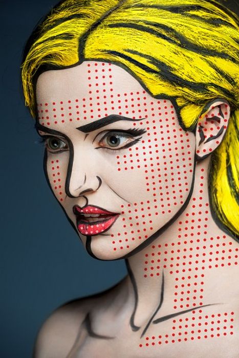 Weird Beauty series, Art of Face paintings by Alexander Khokhlov
