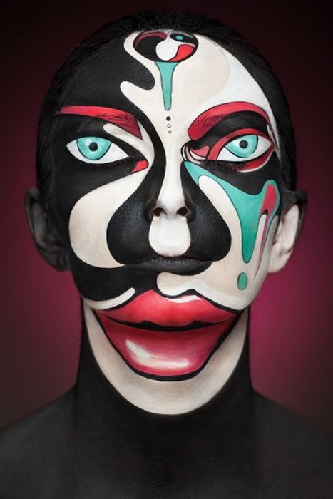 Weird Beauty series, Art of Face paintings by Alexander Khokhlov