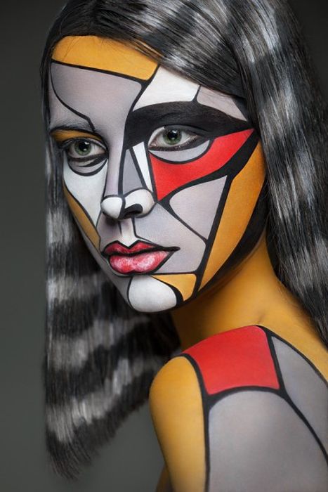 Weird Beauty series, Art of Face paintings by Alexander Khokhlov