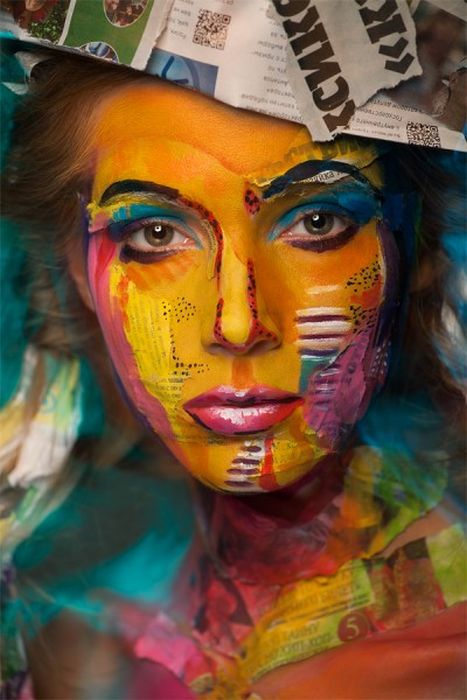 Weird Beauty series, Art of Face paintings by Alexander Khokhlov