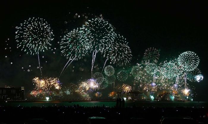 new year 2014 fireworks around the world