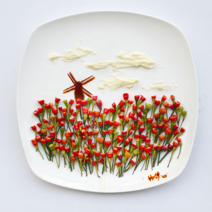 Food art by Hong Yi