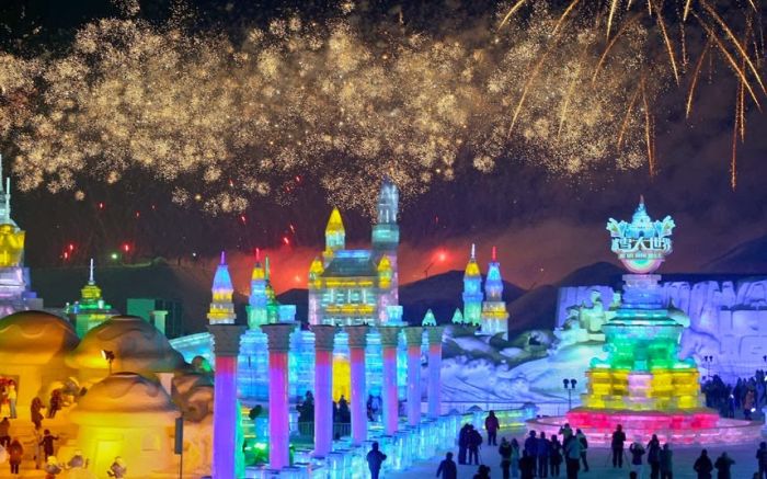 Harbin International Ice and Snow Sculpture Festival 2014, Heilongjiang province, China