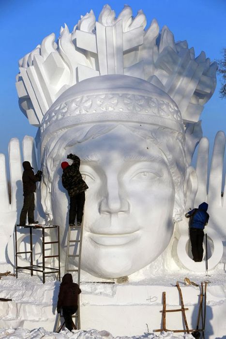 Harbin International Ice and Snow Sculpture Festival 2014, Heilongjiang province, China