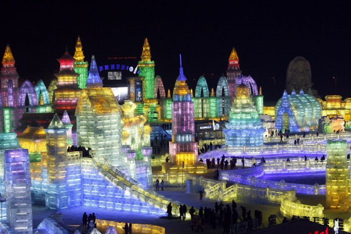 Harbin International Ice and Snow Sculpture Festival 2014, Heilongjiang province, China