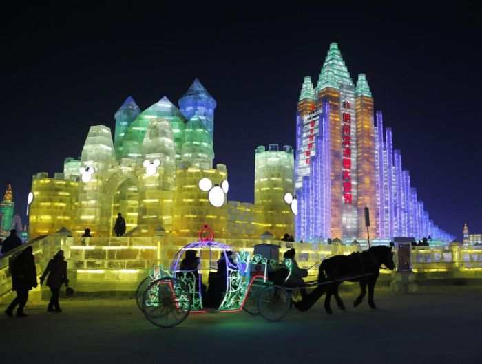 Harbin International Ice and Snow Sculpture Festival 2014, Heilongjiang province, China