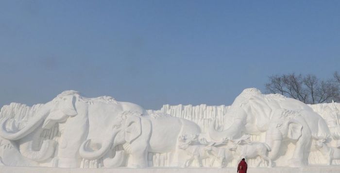 Harbin International Ice and Snow Sculpture Festival 2014, Heilongjiang province, China