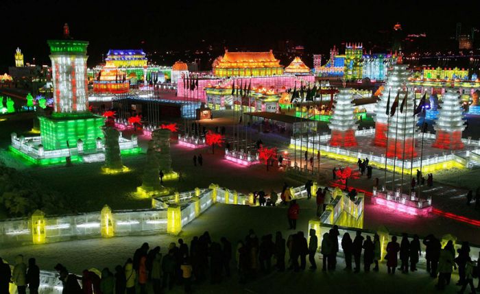 Harbin International Ice and Snow Sculpture Festival 2014, Heilongjiang province, China