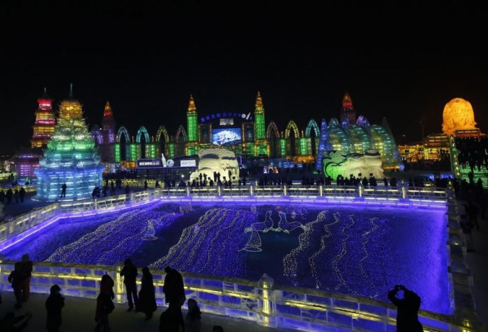 Harbin International Ice and Snow Sculpture Festival 2014, Heilongjiang province, China