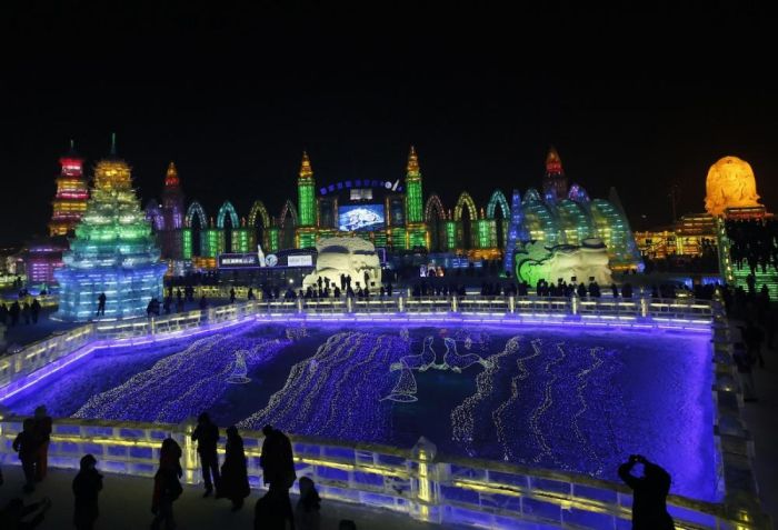 Harbin International Ice and Snow Sculpture Festival 2014, Heilongjiang province, China