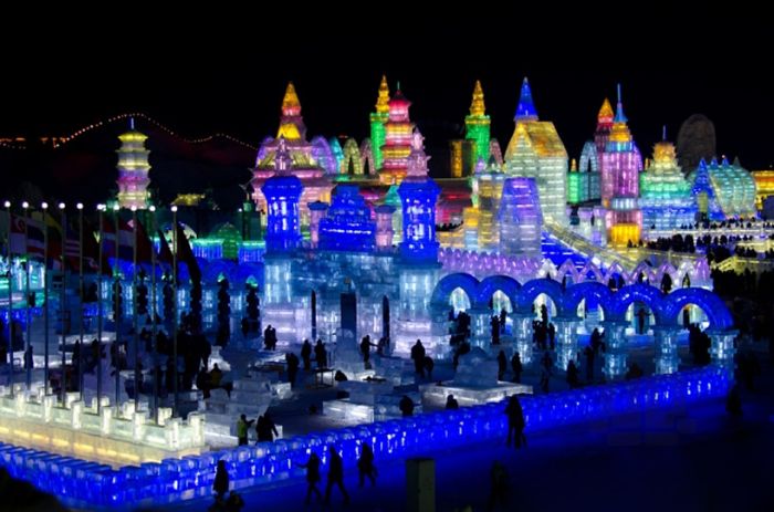 Harbin International Ice and Snow Sculpture Festival 2014, Heilongjiang province, China