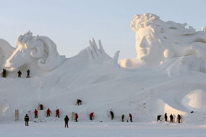 Harbin International Ice and Snow Sculpture Festival 2014, Heilongjiang province, China