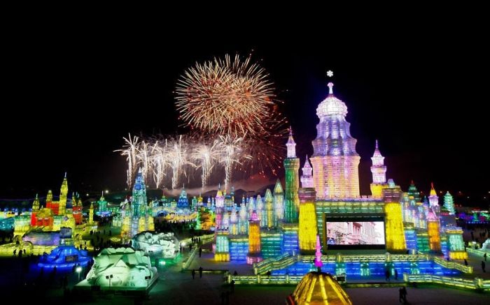 Harbin International Ice and Snow Sculpture Festival 2014, Heilongjiang province, China