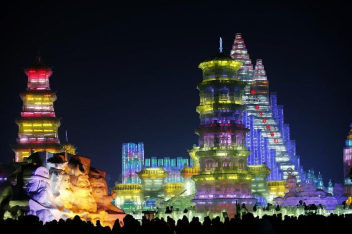 Harbin International Ice and Snow Sculpture Festival 2014, Heilongjiang province, China