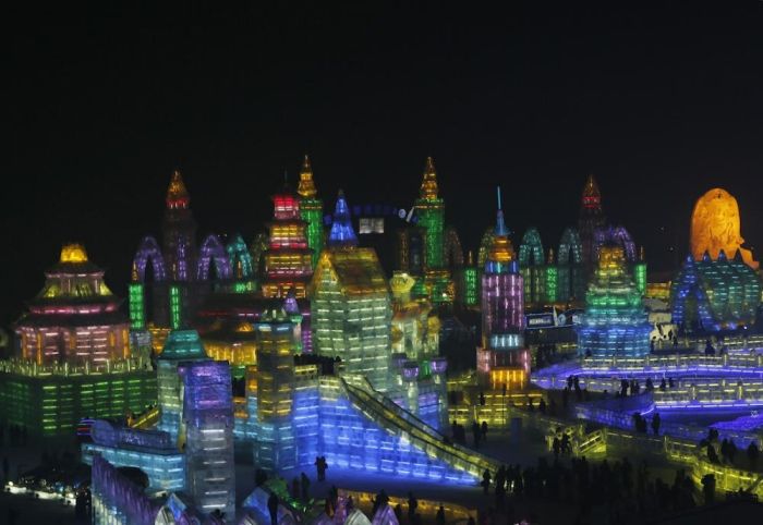 Harbin International Ice and Snow Sculpture Festival 2014, Heilongjiang province, China