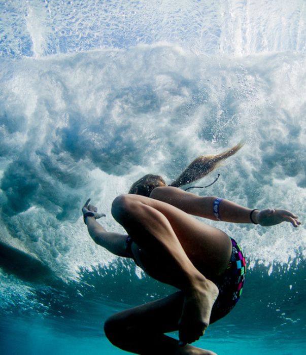 underwater girl portrait