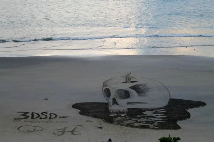 3D beach art