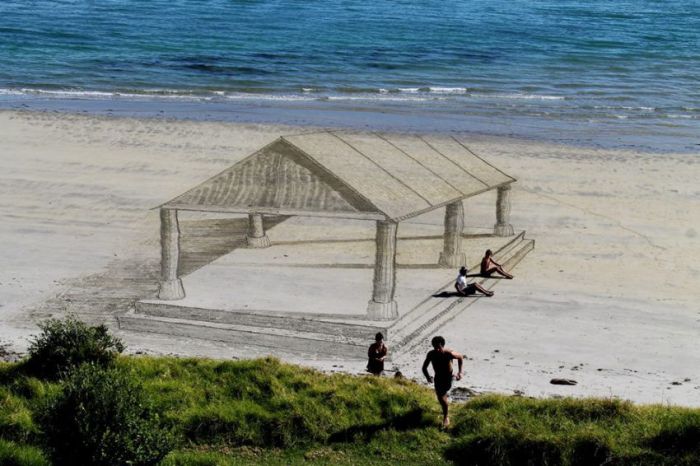 3D beach art