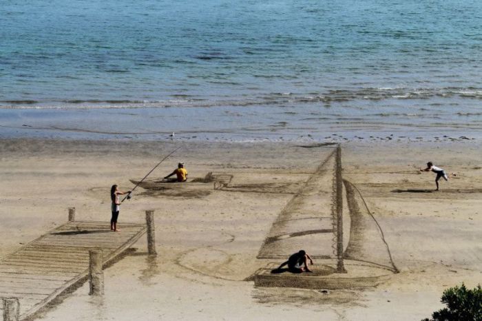 3D beach art