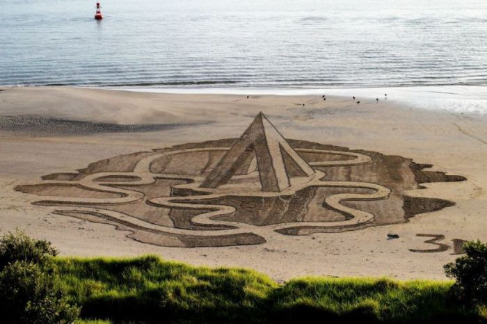 3D beach art