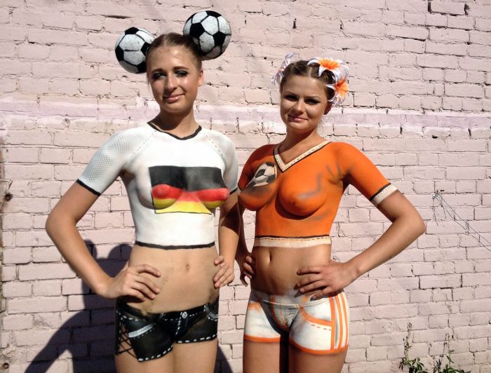 body art football girls