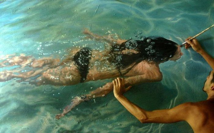 Photorealistic painting by Gustavo Silva Nuñez