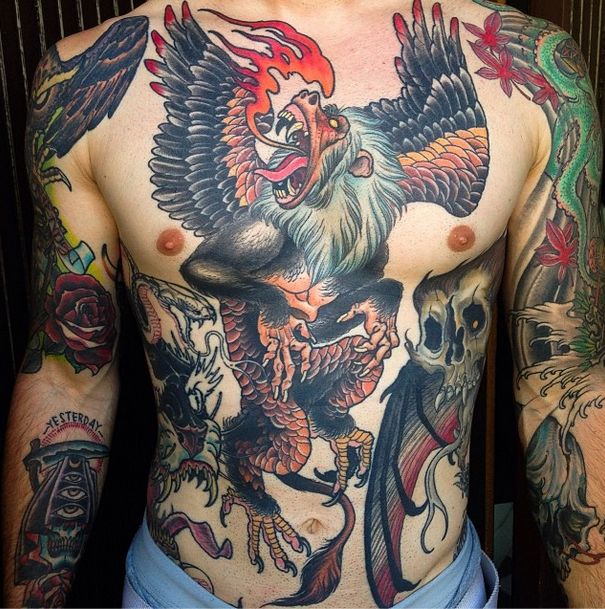 Creative tattoo art by Peter Lagergren