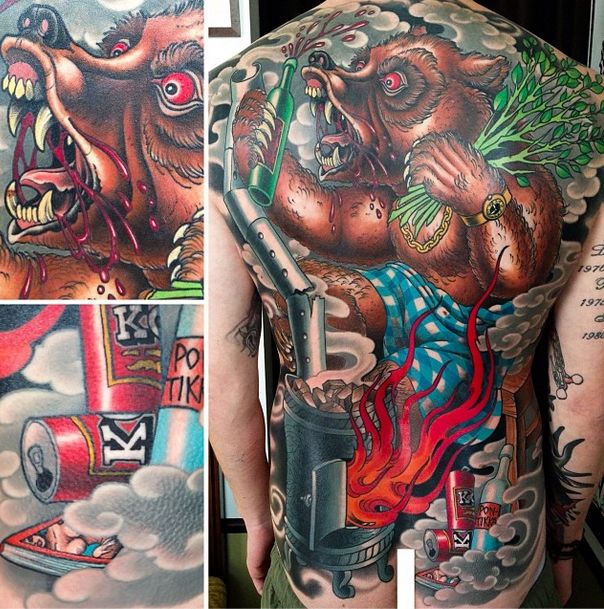 Creative tattoo art by Peter Lagergren