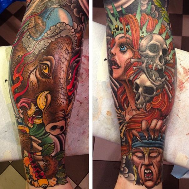 Creative tattoo art by Peter Lagergren