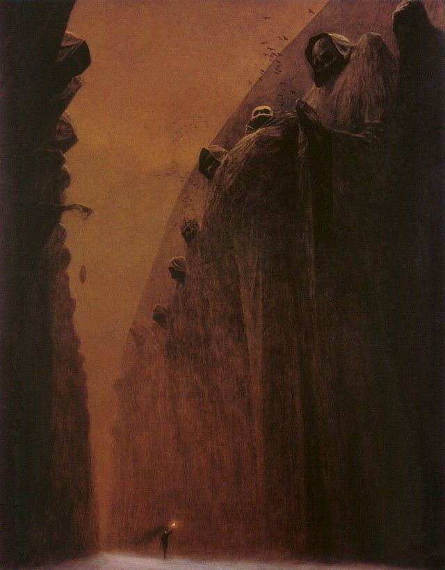 Fantastic realism and surrealistic oil paintings by Zdzisław Beksiński