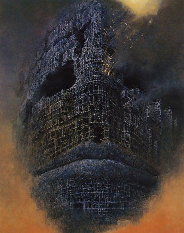 Fantastic realism and surrealistic oil paintings by Zdzisław Beksiński