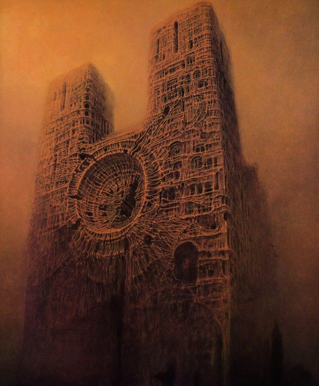 Fantastic realism and surrealistic oil paintings by Zdzisław Beksiński