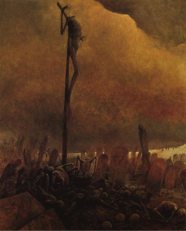 Fantastic realism and surrealistic oil paintings by Zdzisław Beksiński