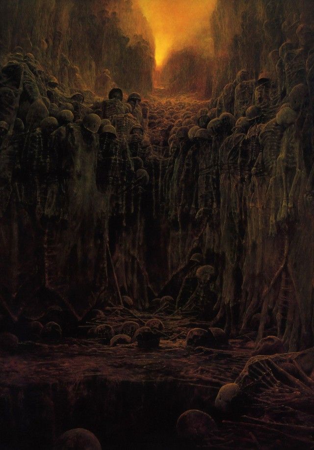 Fantastic realism and surrealistic oil paintings by Zdzisław Beksiński