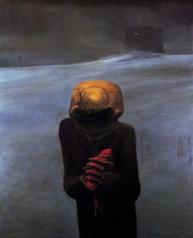 Fantastic realism and surrealistic oil paintings by Zdzisław Beksiński