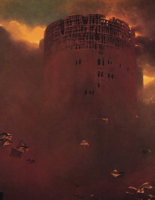 Fantastic realism and surrealistic oil paintings by Zdzisław Beksiński