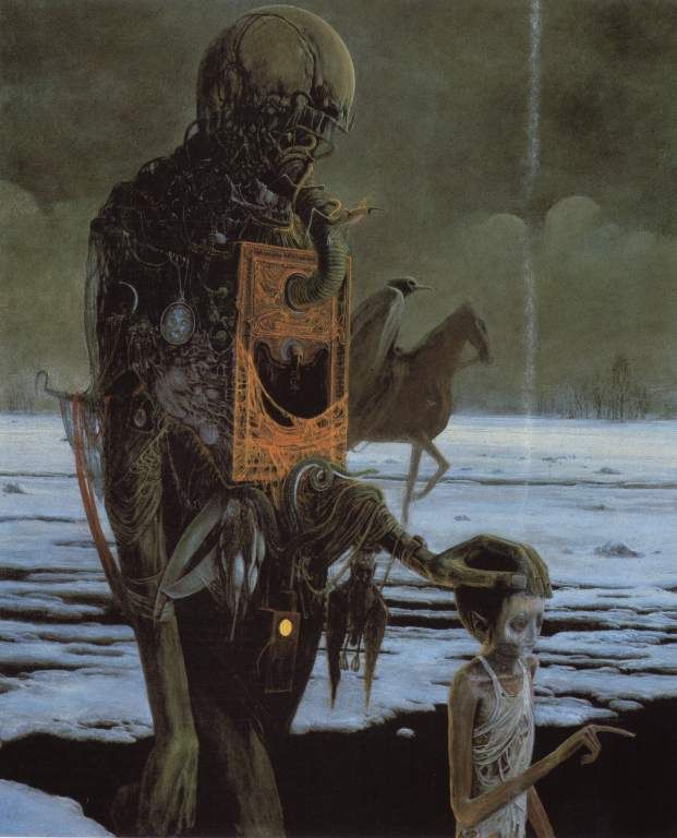 Fantastic realism and surrealistic oil paintings by Zdzisław Beksiński