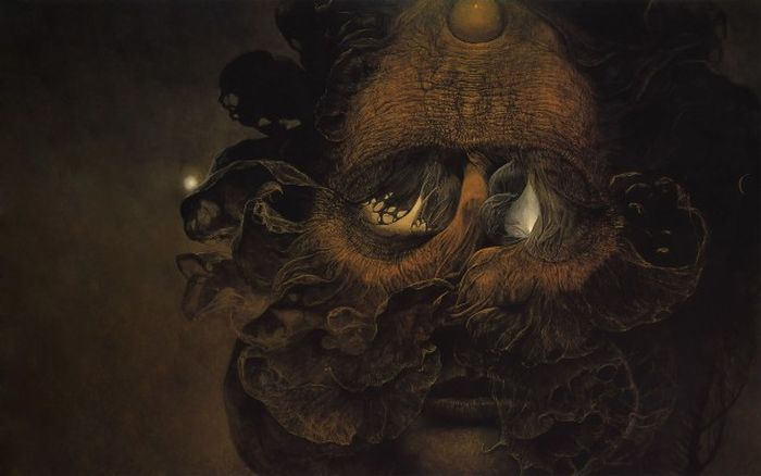 Fantastic realism and surrealistic oil paintings by Zdzisław Beksiński