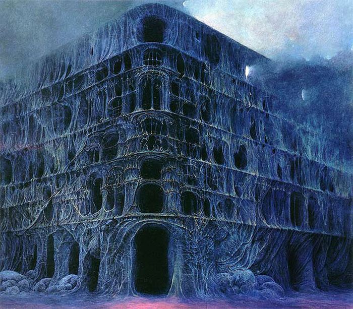 Fantastic realism and surrealistic oil paintings by Zdzisław Beksiński