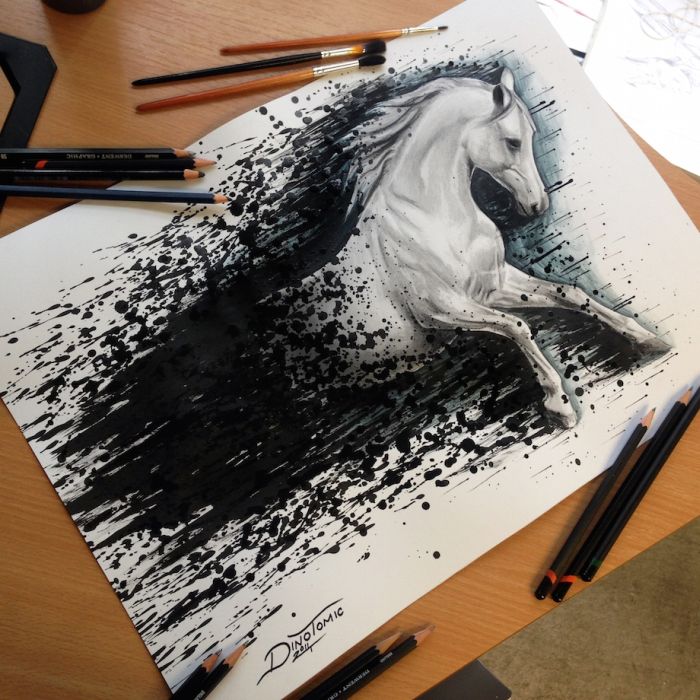 Photorealistic painting art by Dino Tomic