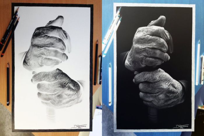 Photorealistic painting art by Dino Tomic